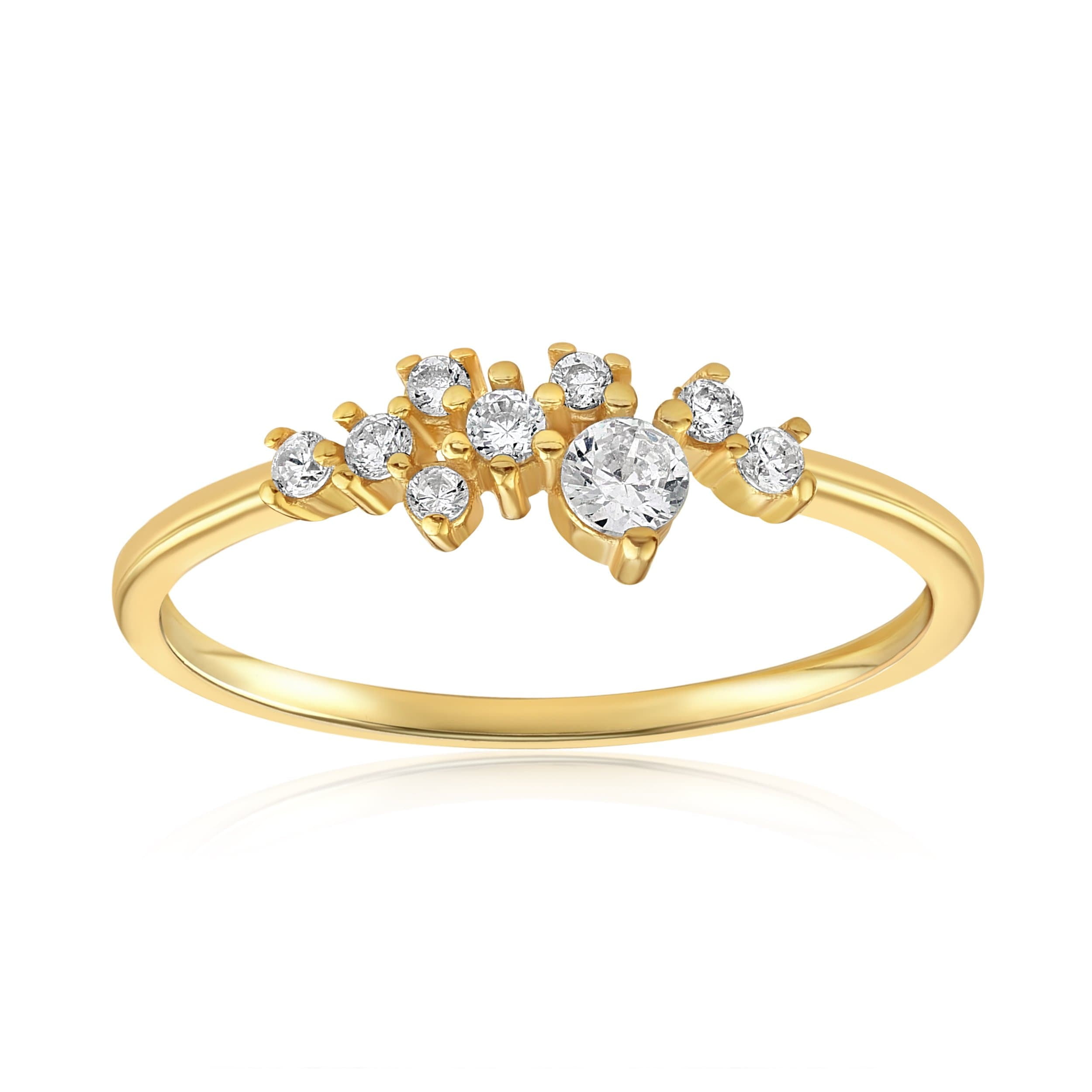 Blush ☀ Bar Sasha Sparkle Ring – Gold ...